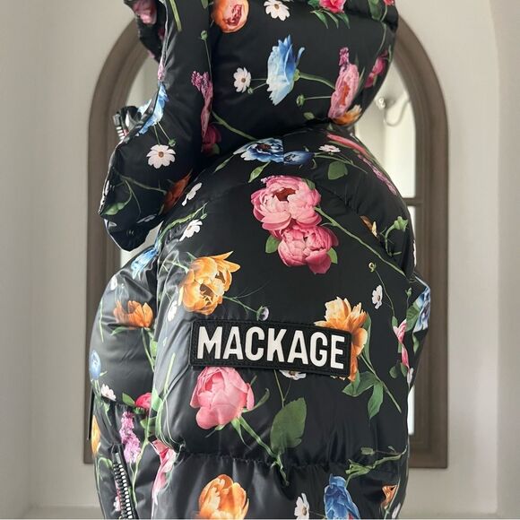 Mackage Jesse Floral Down Puffer Jacket, NWT, Size 10 - Picture 12 of 16